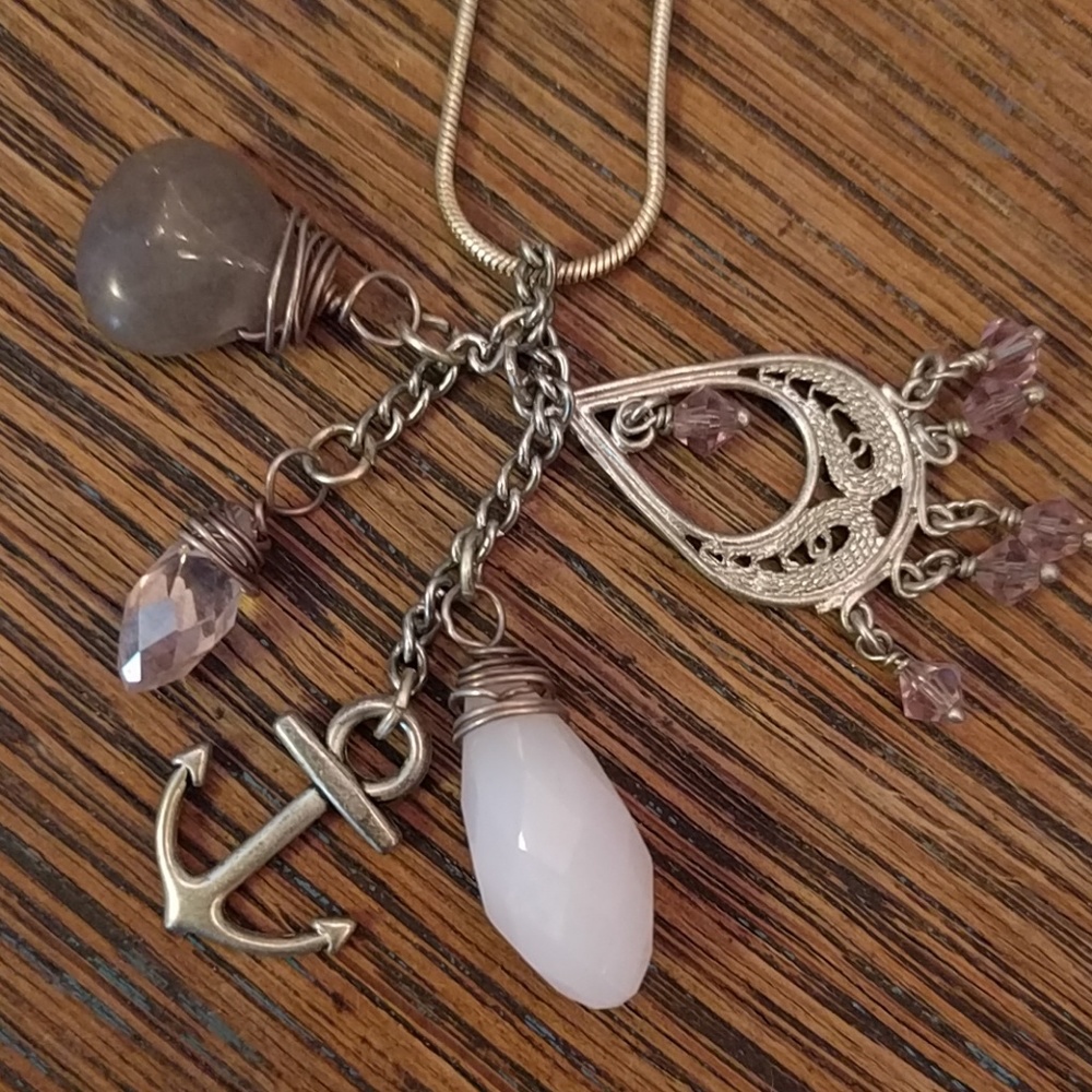 [SWAPPED!] Smoky Quartz Violet Upcycled Necklace
